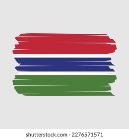 Gambia Flag-Vektorgrafik mit Pinselstrich