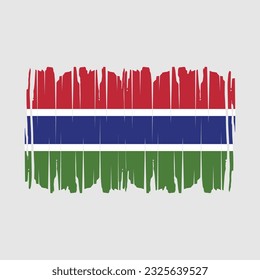 Gambia Flag-Vektorgrafik mit Pinselstrich
