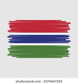 Gambia Flag Design Vector Illustration