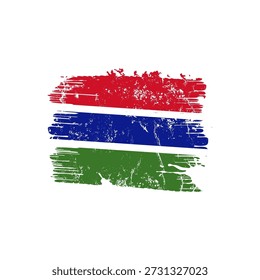 Gambia flag with grunge effect - vector illustration	