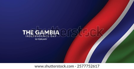 The Gambia flag Independence Day 18 February vector poster