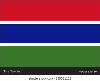 Gambia flag isolated vector in official colors and Proportion Correctly