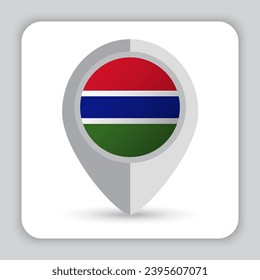 Gambia Flag Pin Map Icon
