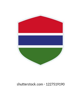 Gambia flag. Gambia shield flag.