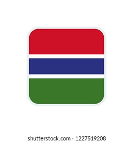 Gambia Flag Gambia Square Flag Stock Vector (Royalty Free) 1227519208 ...