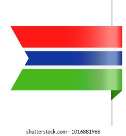 Gambia Flag Vector Bookmark Icon - Illustration