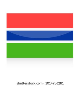 Gambia Flag Vector Icon - Illustration