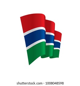 Gambia flag, vector illustration