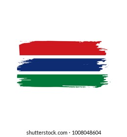 Gambia flag, vector illustration