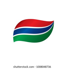 Gambia flag, vector illustration