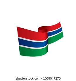Gambia flag, vector illustration