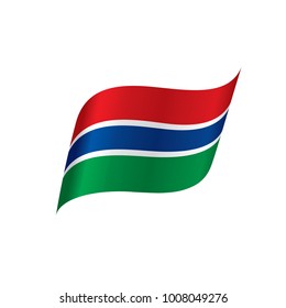 Gambia flag, vector illustration