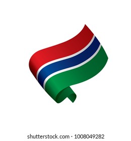 Gambia flag, vector illustration