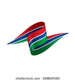 Gambia flag, vector illustration
