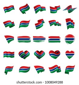 Gambia flag, vector illustration