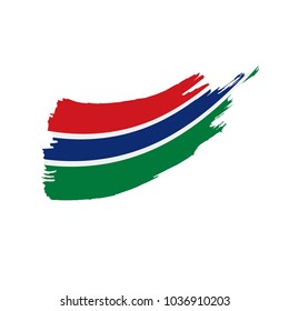 Gambia flag, vector illustration
