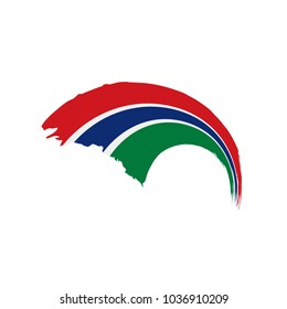 Gambia flag, vector illustration