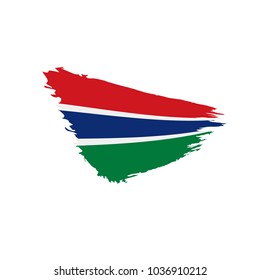 Gambia flag, vector illustration