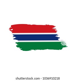 Gambia flag, vector illustration