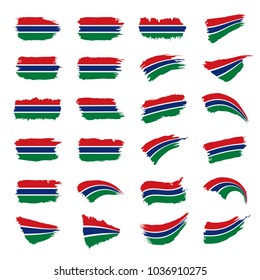 Gambia flag, vector illustration