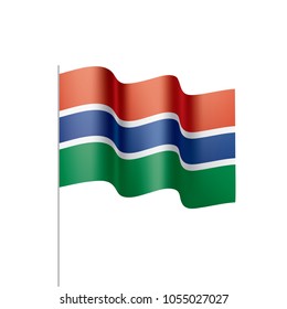 Gambia flag, vector illustration