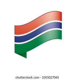 Gambia flag, vector illustration