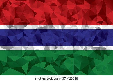 The Gambia flag vector illustration.