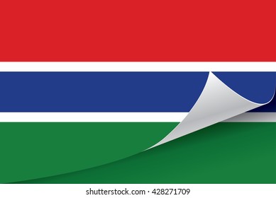 The Gambia flag vector illustration.