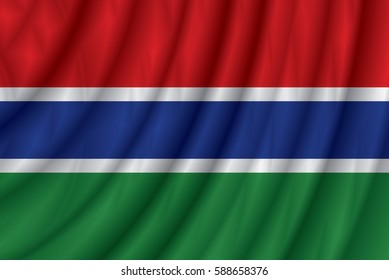 The Gambia flag vector illustration.