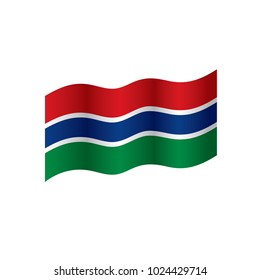 Gambia flag, vector illustration on a white background