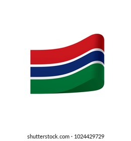 Gambia flag, vector illustration on a white background
