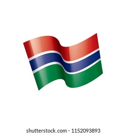 Gambia flag, vector illustration on a white background