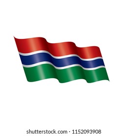 Gambia flag, vector illustration on a white background