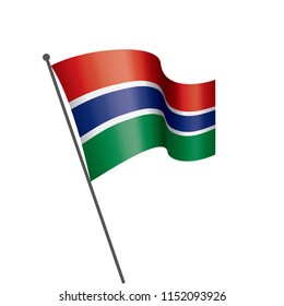Gambia flag, vector illustration on a white background