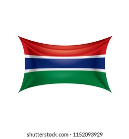 Gambia flag, vector illustration on a white background