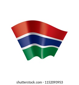 Gambia flag, vector illustration on a white background