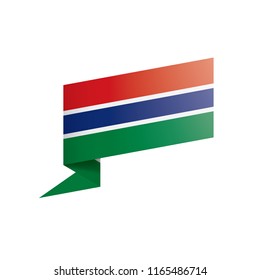 Gambia flag, vector illustration on a white background