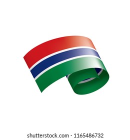 Gambia flag, vector illustration on a white background