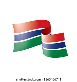 Gambia flag, vector illustration on a white background