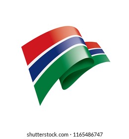 Gambia flag, vector illustration on a white background