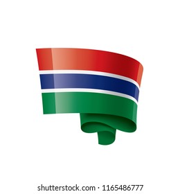 Gambia flag, vector illustration on a white background