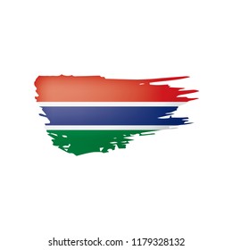 Gambia flag, vector illustration on a white background