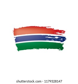 Gambia flag, vector illustration on a white background