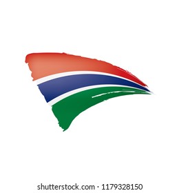 Gambia flag, vector illustration on a white background