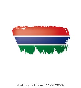 Gambia flag, vector illustration on a white background
