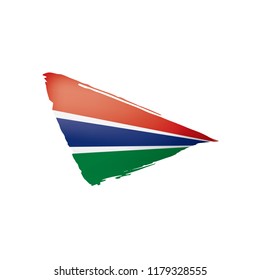 Gambia flag, vector illustration on a white background