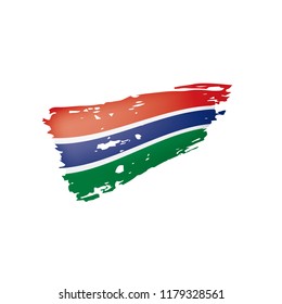 Gambia flag, vector illustration on a white background