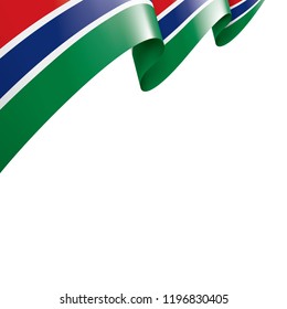 Gambia flag, vector illustration on a white background