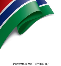 Gambia flag, vector illustration on a white background