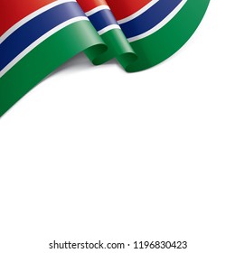 Gambia flag, vector illustration on a white background